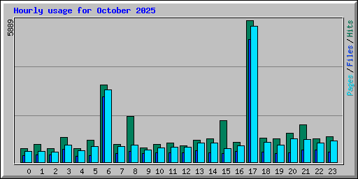 Hourly usage for October 2025